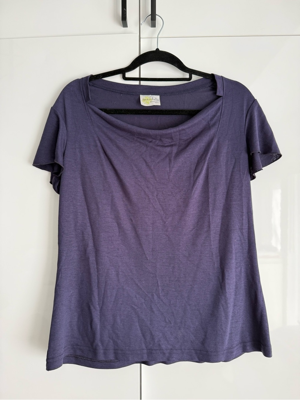 Madella Purple Scoop Neck Short Sleeve Tee